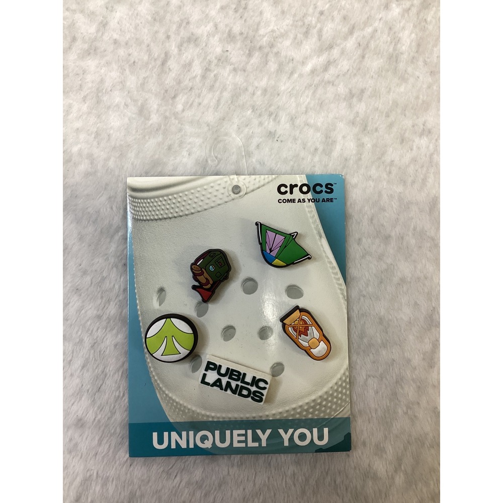 Crocs Jibbitz Public Lands 5 Pack Shoe Charms Camping Hiking Outdoor No plastic